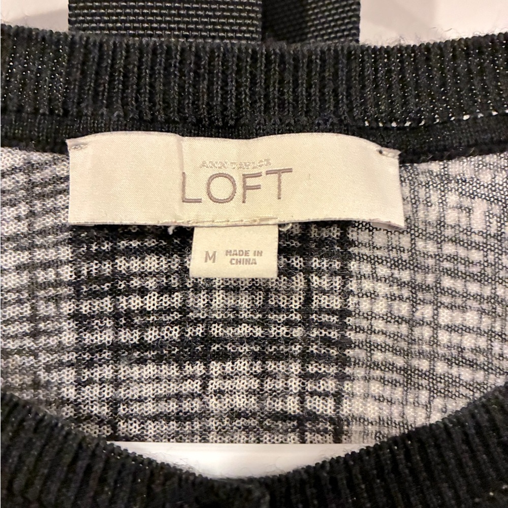LOFT Monochrome Women's Cardigan Sz M - Picture 2 of 4